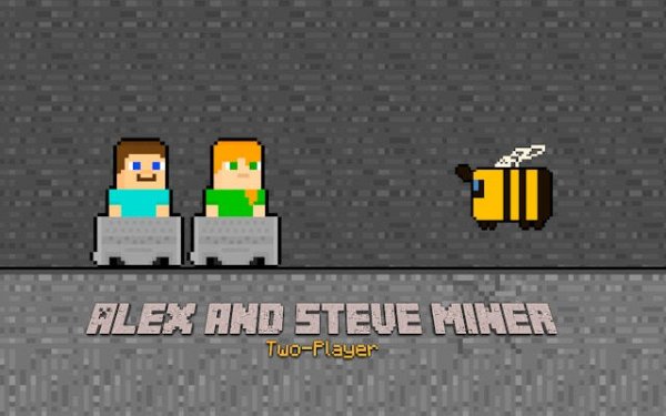 Alex and Steve Projectiler: Two-Player Cave Escape Puzzle Game