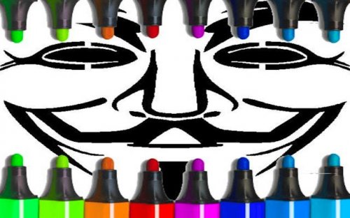 Anonymous Mask Coloring Book