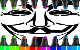 Anonymous Mask Coloring Book