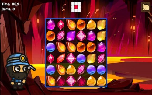 Gemprojectile Match 3 Puzzle Game