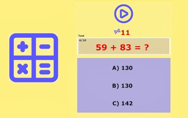 MathTest21: Brain Training & Math Quiz Online Game