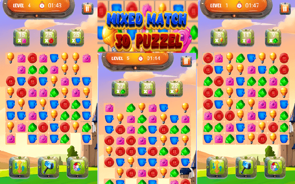 Mixed Match 3D Puzzle Game Online