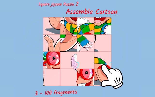 Square Jigsaw Puzzle 2: Assemble Cartoon - Free Online Puzzle Game